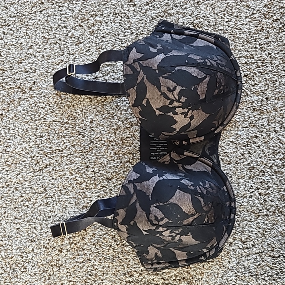 ThirdLove foliage demi bra 34F black